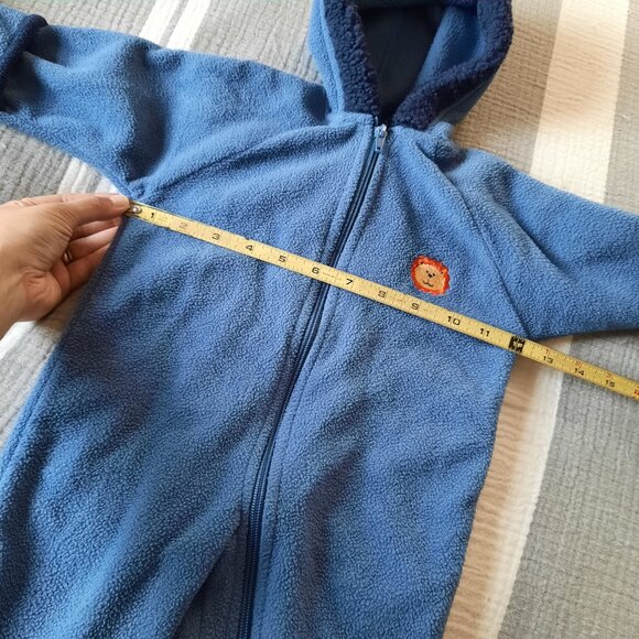 OKIE DOKIE Infant Woolen Coverall Snowsuit with Hoodie - Navy/ Lion, 3-6 months - Picture 11 of 16
